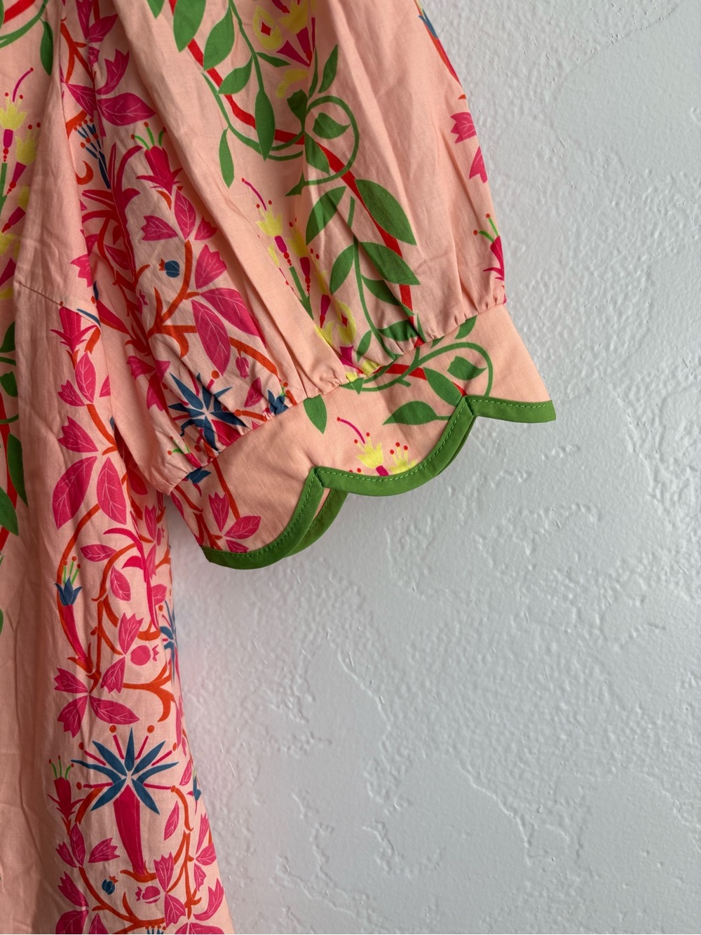❤️NEW entro Pink Floral Scallop-Trim Dress - Picture 4 of 12